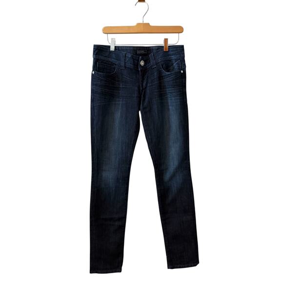 Guess Collection Daredevil Low Rise Crystal Studded Denim Jeans 27 - Picture 2 of 10